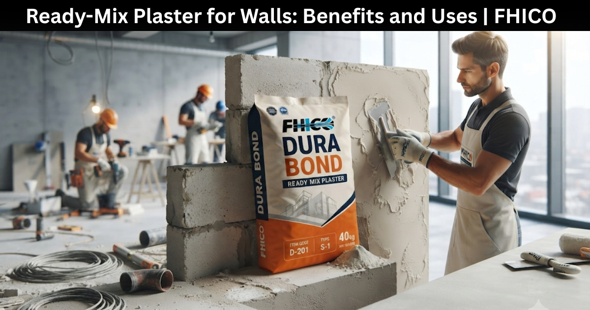 FHICO Ultra Bond ready-made plaster for wall plastering.